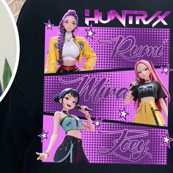 Kpop Huntrix Group, Demon Hunters, Saja Girls, Derpy Tiger Sweatshirt 141 - Picture 3 of 6